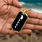 Mama Hippo With 4 Calves v3 - 18k Gold Finished Luxury Dog Tag Necklace