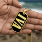 Iva v02 - 18k Gold Finished Luxury Dog Tag Necklace