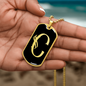 Initial C v001-32 - 18k Gold Finished Luxury Dog Tag Necklace