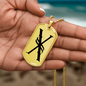 Initial X v001-31 - 18k Gold Finished Luxury Dog Tag Necklace