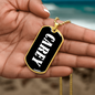 Carey v03 - 18k Gold Finished Luxury Dog Tag Necklace