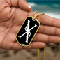 Initial X v001-33 - 18k Gold Finished Luxury Dog Tag Necklace