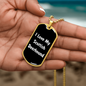 Love My Scottish Deerhound v6 - 18k Gold Finished Luxury Dog Tag Necklace