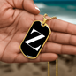 Initial Z v3a - 18k Gold Finished Luxury Dog Tag Necklace