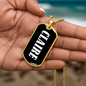 Claire v01w - 18k Gold Finished Luxury Dog Tag Necklace