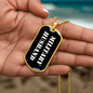 Military Husband v3 - 18k Gold Finished Luxury Dog Tag Necklace