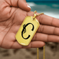 Initial C v001-31 - 18k Gold Finished Luxury Dog Tag Necklace