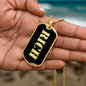 Rich v2 - 18k Gold Finished Luxury Dog Tag Necklace