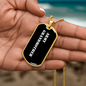 Army Grandmother v3 - 18k Gold Finished Luxury Dog Tag Necklace