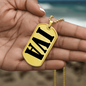 Iva v01 - 18k Gold Finished Luxury Dog Tag Necklace
