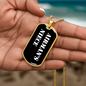 Airman's Niece v3 - 18k Gold Finished Luxury Dog Tag Necklace
