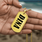 Dina v01 - 18k Gold Finished Luxury Dog Tag Necklace