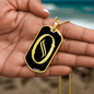 Initial O v001-32 - 18k Gold Finished Luxury Dog Tag Necklace