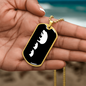Mama Hippo With 2 Calves v3 - 18k Gold Finished Luxury Dog Tag Necklace