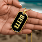 Bette v02 - 18k Gold Finished Luxury Dog Tag Necklace