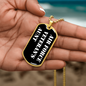 Air Force Veteran's Aunt v3 - 18k Gold Finished Luxury Dog Tag Necklace