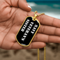 Navy Veteran's Sister v3 - 18k Gold Finished Luxury Dog Tag Necklace