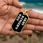Army Ranger's Wife v3 - 18k Gold Finished Luxury Dog Tag Necklace