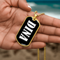 Dina v03 - 18k Gold Finished Luxury Dog Tag Necklace