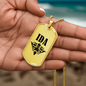 Ida v01a - 18k Gold Finished Luxury Dog Tag Necklace
