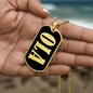 Ola v02 - 18k Gold Finished Luxury Dog Tag Necklace