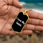 Love My Saluki v6 - 18k Gold Finished Luxury Dog Tag Necklace