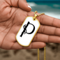 Initial P v001-34 - 18k Gold Finished Luxury Dog Tag Necklace