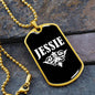 Jessie v03a - 18k Gold Finished Luxury Dog Tag Necklace