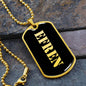 Efren v2 - 18k Gold Finished Luxury Dog Tag Necklace