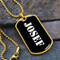 Josef v3 - 18k Gold Finished Luxury Dog Tag Necklace