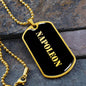 Napoleon v2 - 18k Gold Finished Luxury Dog Tag Necklace