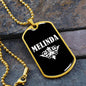 Melinda v03a - 18k Gold Finished Luxury Dog Tag Necklace