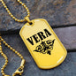 Vera v01a - 18k Gold Finished Luxury Dog Tag Necklace