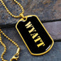 Wyatt v2 - 18k Gold Finished Luxury Dog Tag Necklace