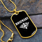 Rosemary v03a - 18k Gold Finished Luxury Dog Tag Necklace