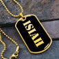 Isiah v2 - 18k Gold Finished Luxury Dog Tag Necklace