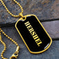 Hershel v2 - 18k Gold Finished Luxury Dog Tag Necklace