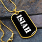 Isiah v3 - 18k Gold Finished Luxury Dog Tag Necklace