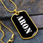Aron v3 - 18k Gold Finished Luxury Dog Tag Necklace