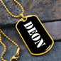 Deon v3 - 18k Gold Finished Luxury Dog Tag Necklace