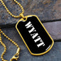 Wyatt v3 - 18k Gold Finished Luxury Dog Tag Necklace