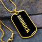 Rodrick v2 - 18k Gold Finished Luxury Dog Tag Necklace