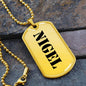 Nigel - 18k Gold Finished Luxury Dog Tag Necklace