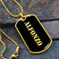 Alfonzo v2 - 18k Gold Finished Luxury Dog Tag Necklace