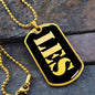 Les v2 - 18k Gold Finished Luxury Dog Tag Necklace