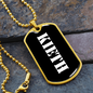Kieth v3 - 18k Gold Finished Luxury Dog Tag Necklace