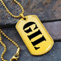 Gil - 18k Gold Finished Luxury Dog Tag Necklace