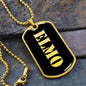 Elmo v2 - 18k Gold Finished Luxury Dog Tag Necklace