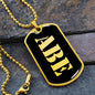 Abe v2 - 18k Gold Finished Luxury Dog Tag Necklace