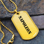 Napoleon - 18k Gold Finished Luxury Dog Tag Necklace